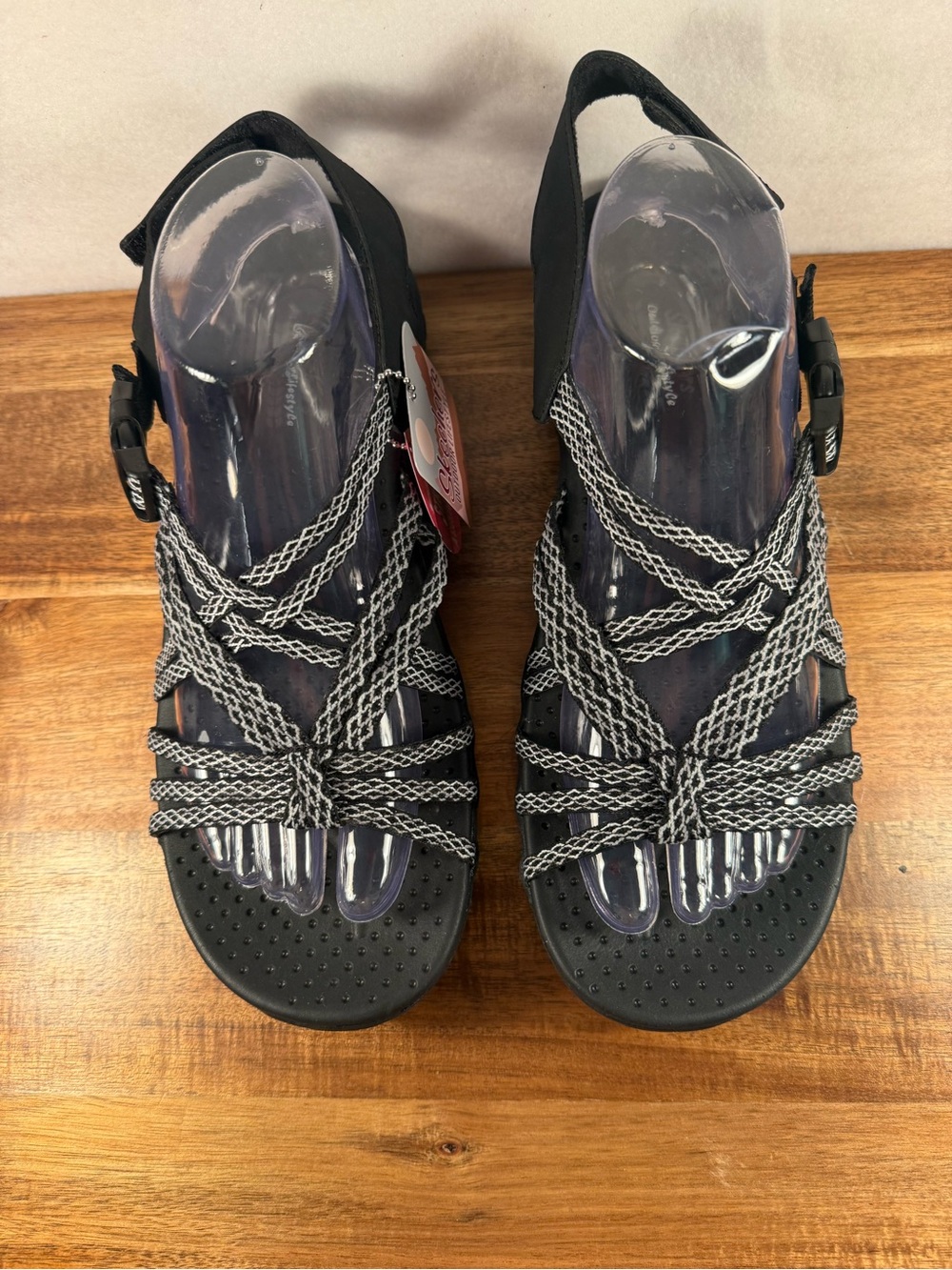 Skechers Raggae Mendocino Outdoor Lifestyle Sandals Black/White Sz 10 NWT